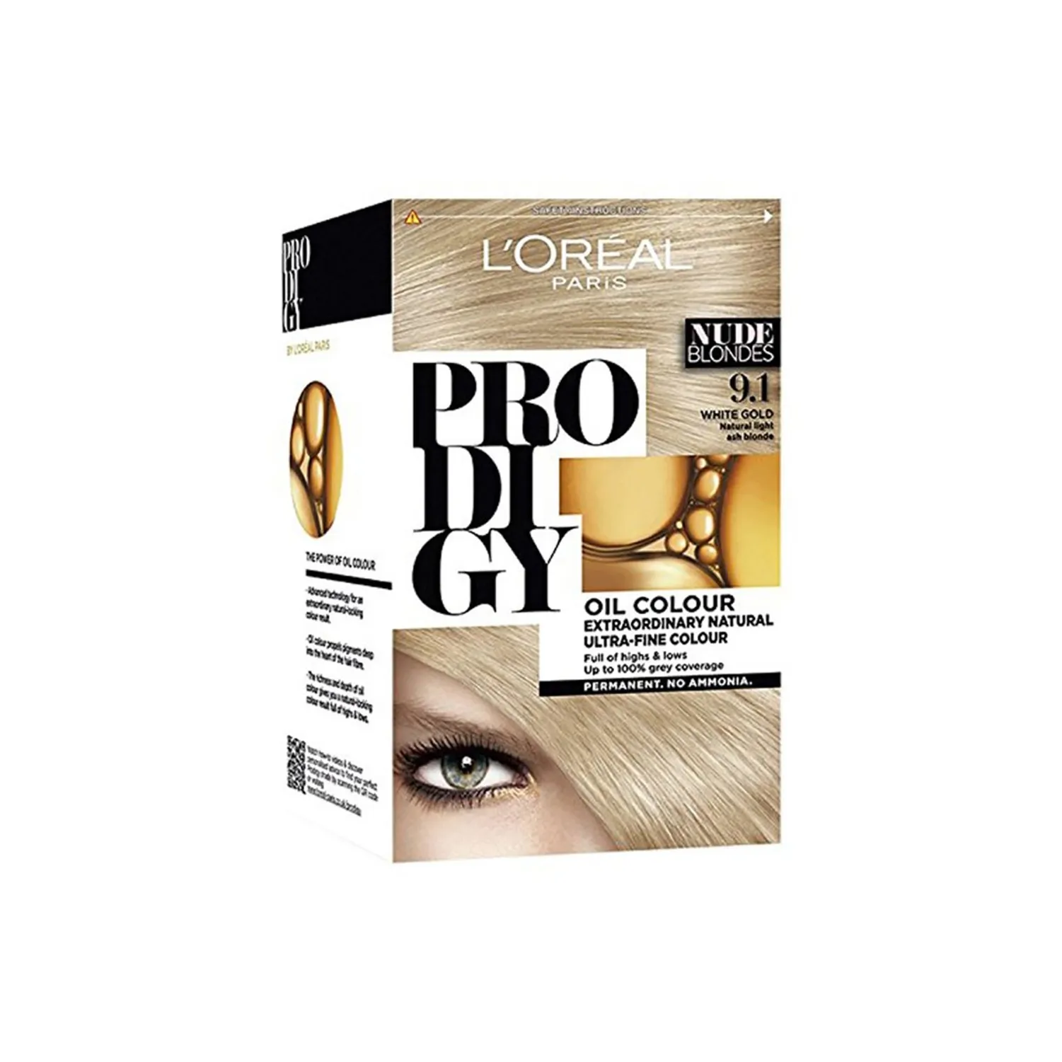 لوريال بروديجي طقم صبغة زيتية 9.1 اشقر رمادي فاتح جدا