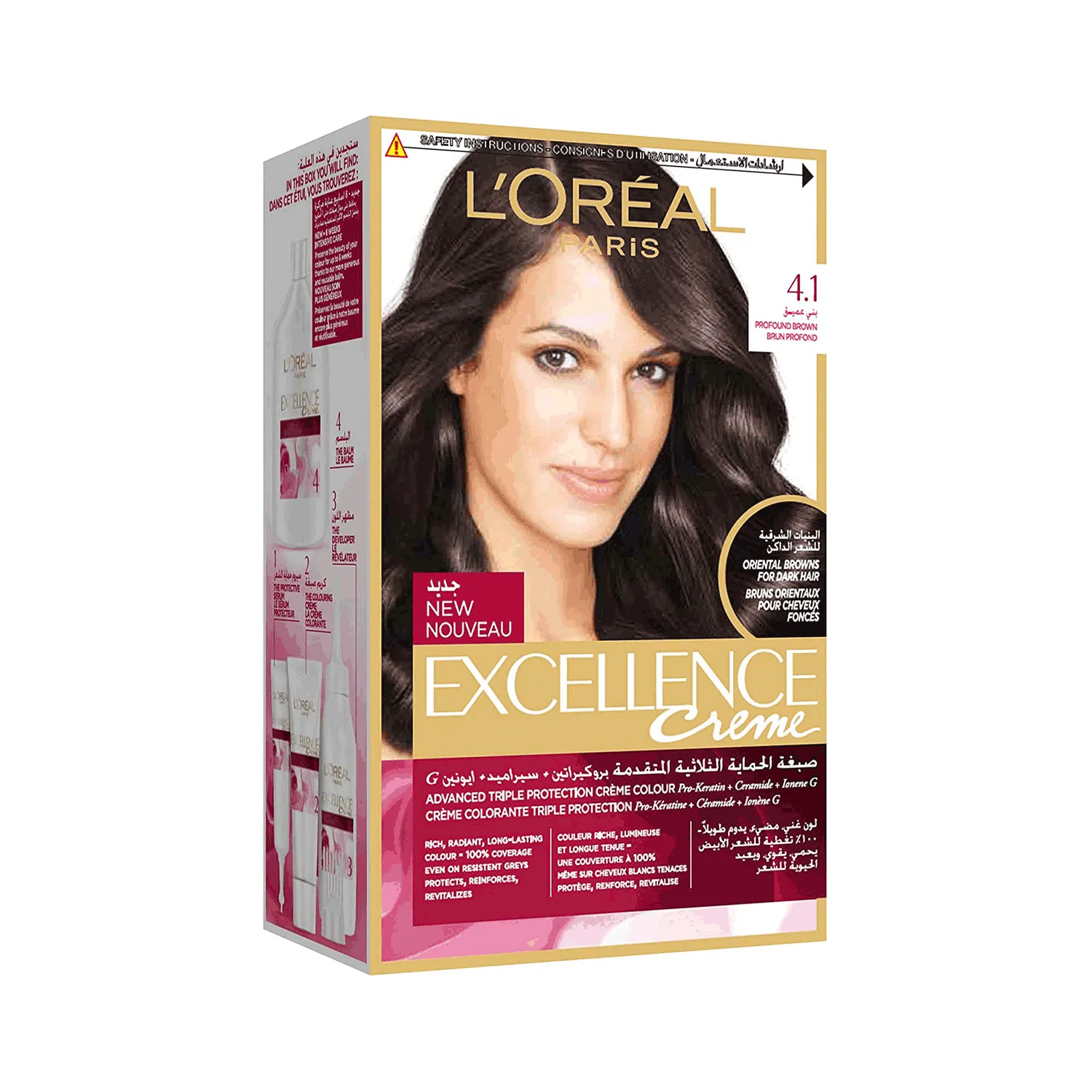 لوريال اكسيلانس كريم صبغة-4.1 بني عميق