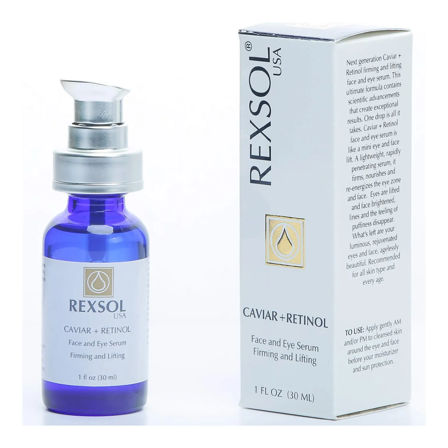 ريكسول كافيار + ريتينول سيروم للوجه والعين 30 مل