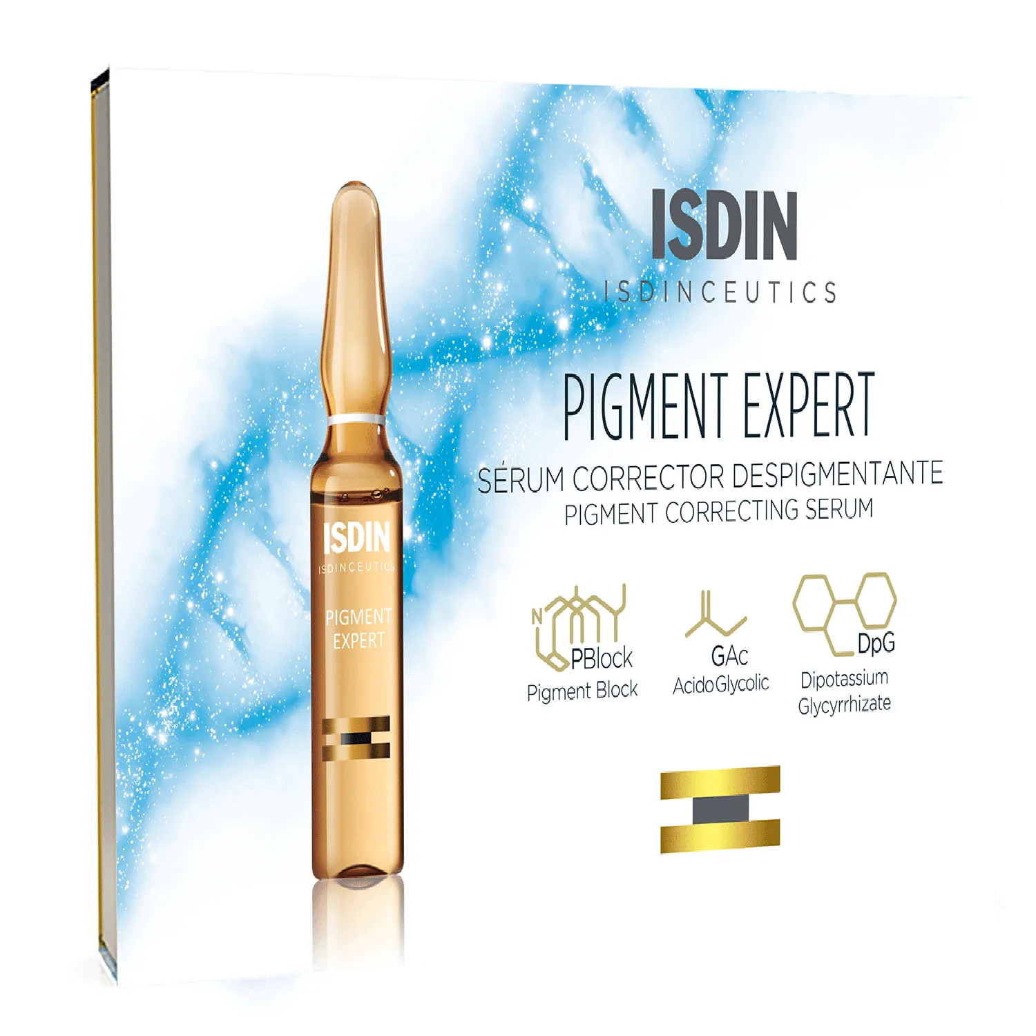 ايزدنسوتيكس أمبولات نهارية مزيلة لتصبغات البشرة وموحدة للونها 2مل / 10 أمبولات