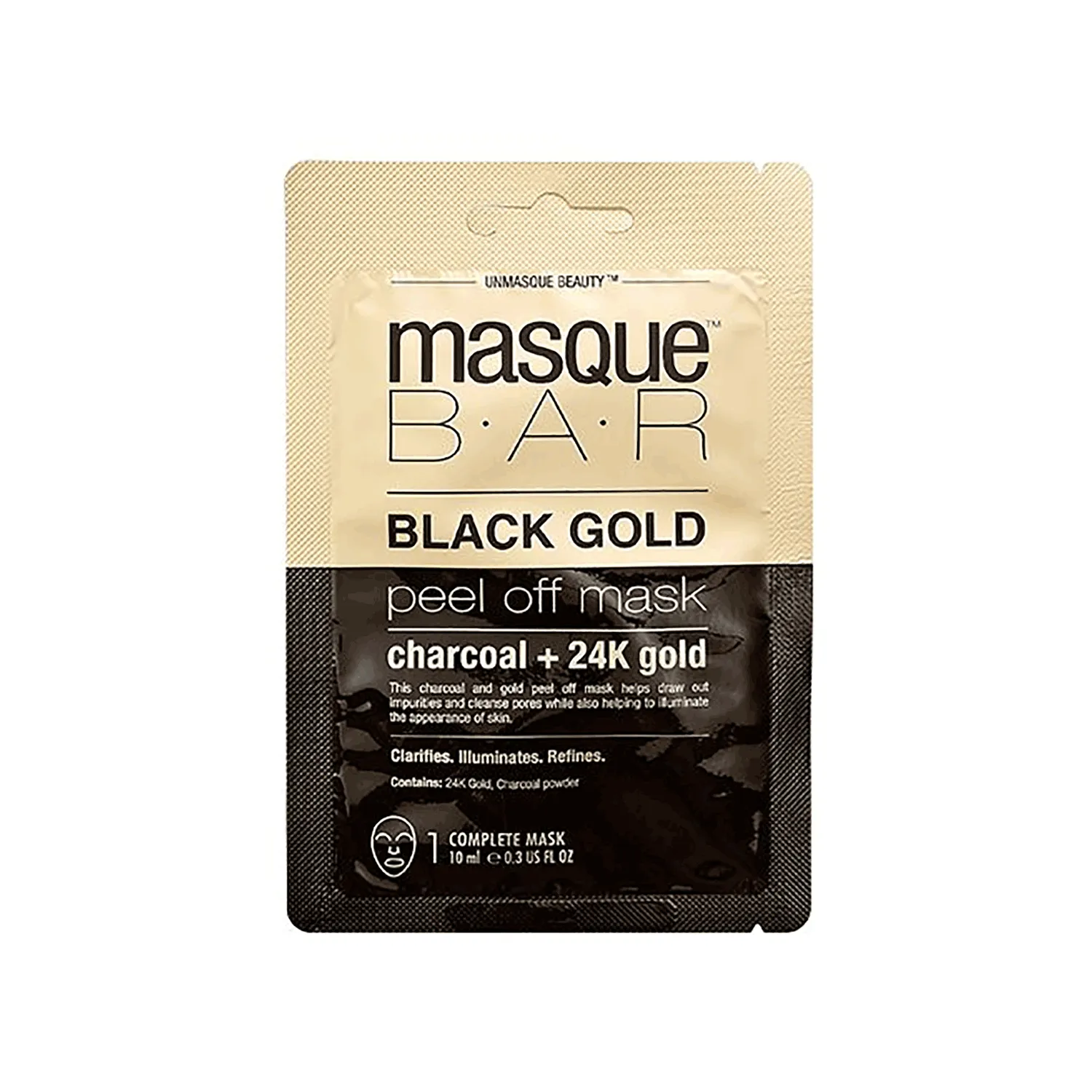 ماسك بار قناع التقشير بالذهب الأسود10مل