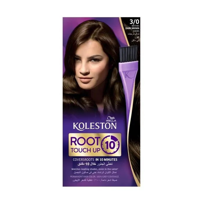 ويلا كوليستون روت تتش أب 3/0 صبغة شعر بني داكن