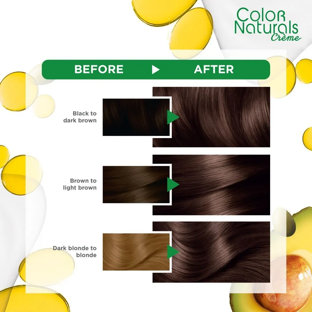 غارنييه كولور ناتشرلز كريم 5N صبغة شعر بني متوسط طبيعي