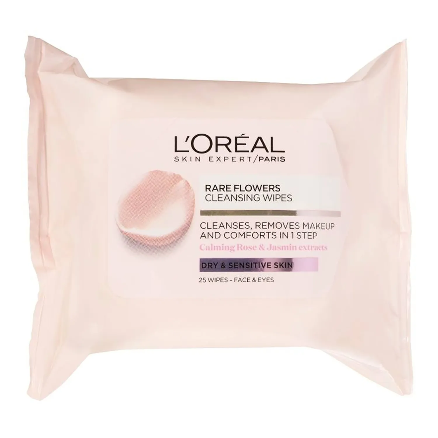لوريال باريس الزهور النادرة مناديل منظفة للبشرة الجافة للحساسه