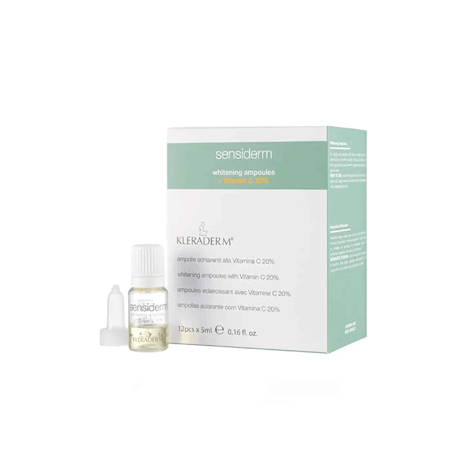 كليراديرم أمبولات فيتامين سي للتفتيح والتقشير 12X5 مل