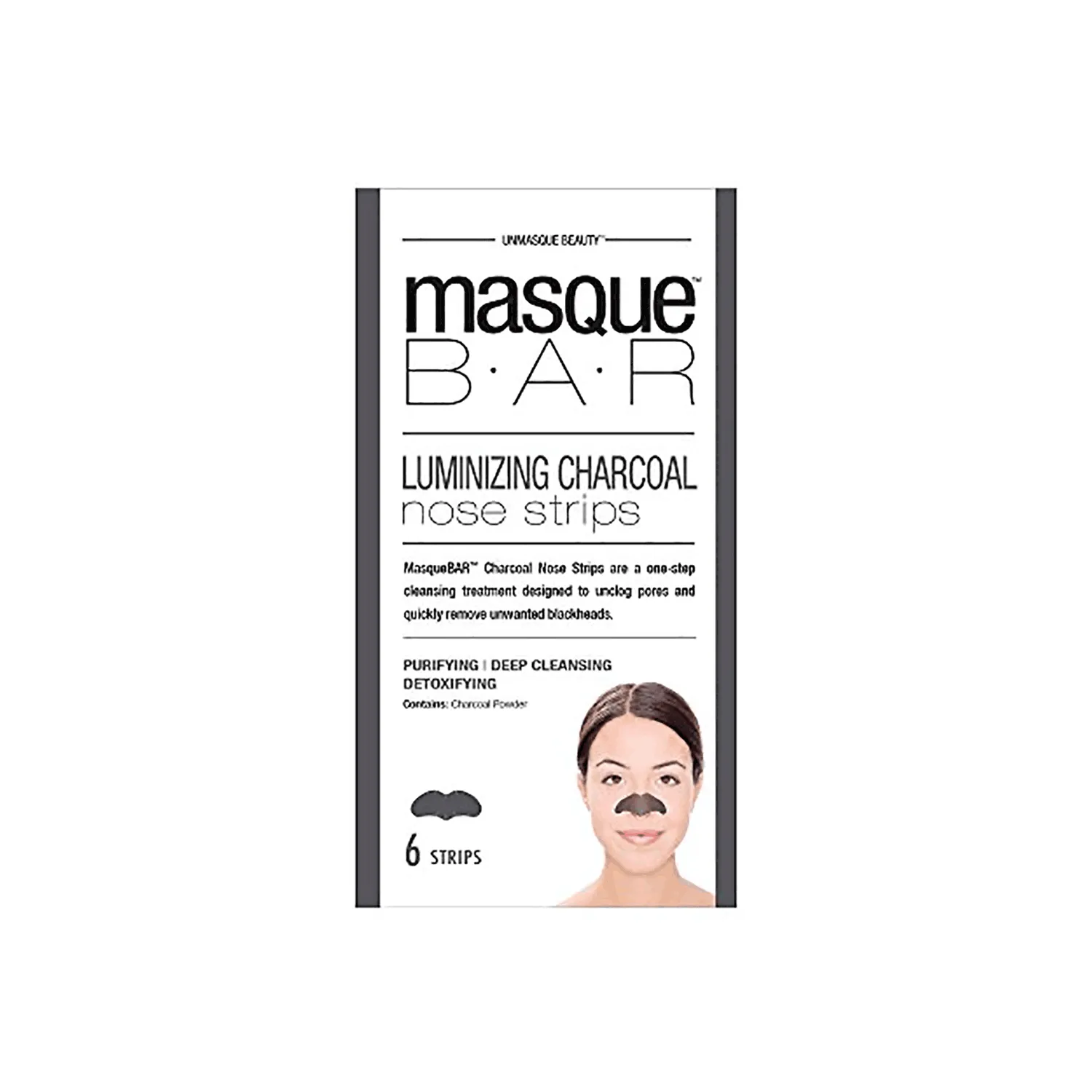 ماسك بار لاصقات الأنف لإزالة الرؤوس السوداء 6 قطع