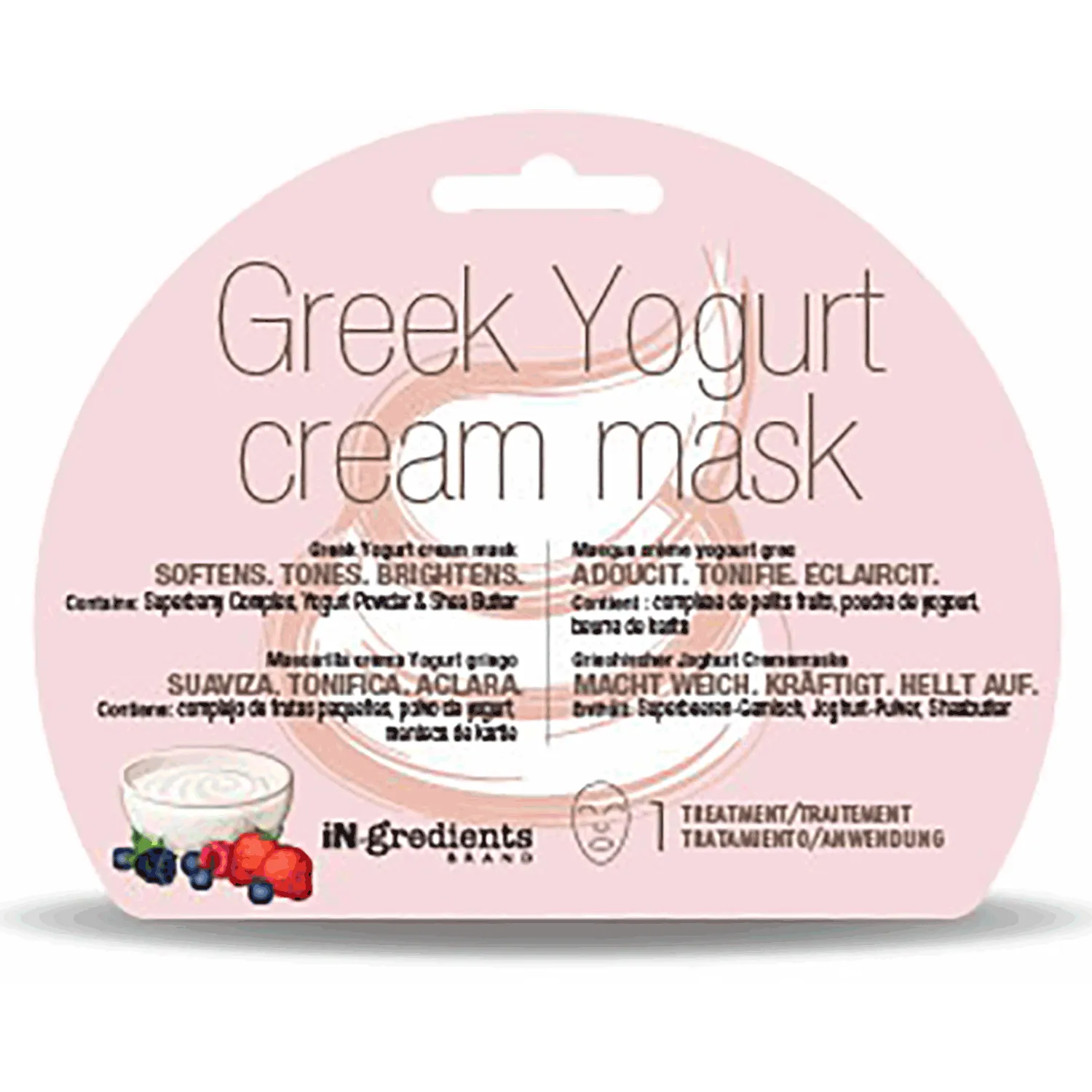 إن-جريدينت ماسك بار قناع الزبادى اليونانى الكريمى قطعة واحدة