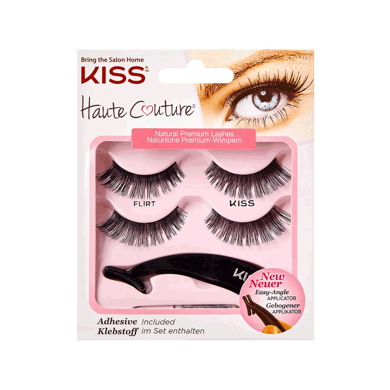 كيس هوت كوتور رموش مجموعة ثنائية مع اداة تثبيت KHLD02