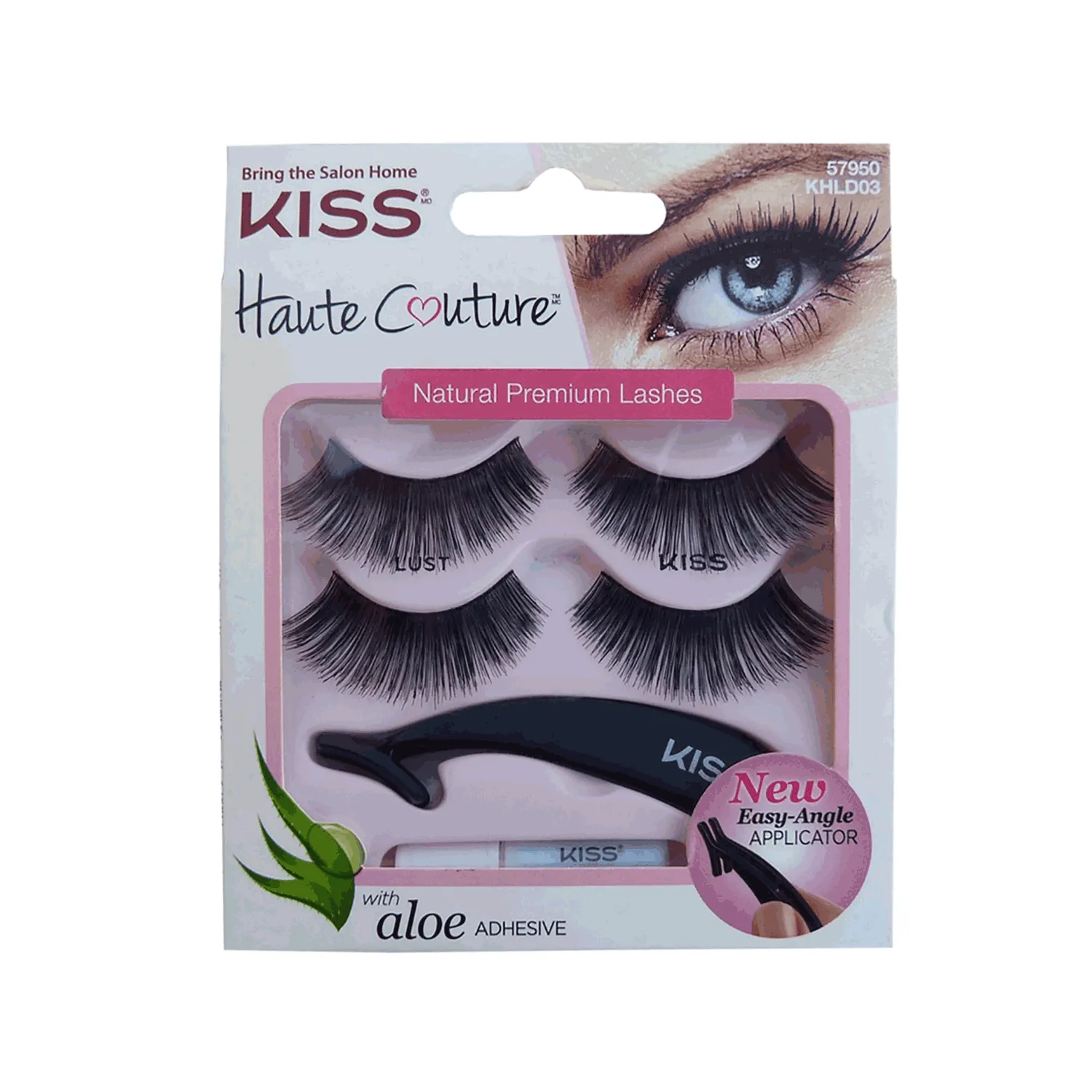 كيس هوت كوتور رموش مجموعة ثنائية مع اداة تثبيت KHLD03