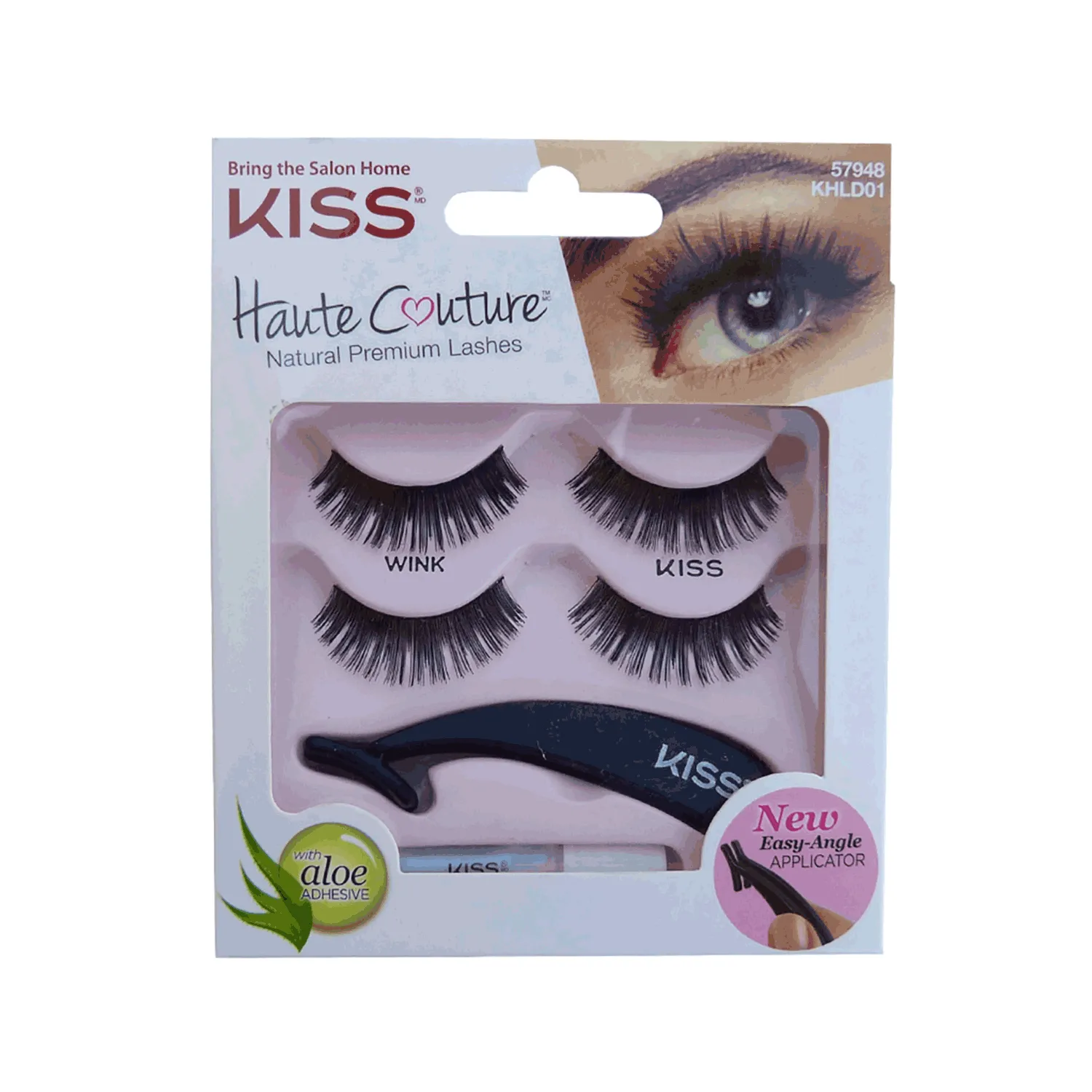 كيس هوت كوتور رموش مجموعة ثنائية مع اداة تثبيت KHLD01