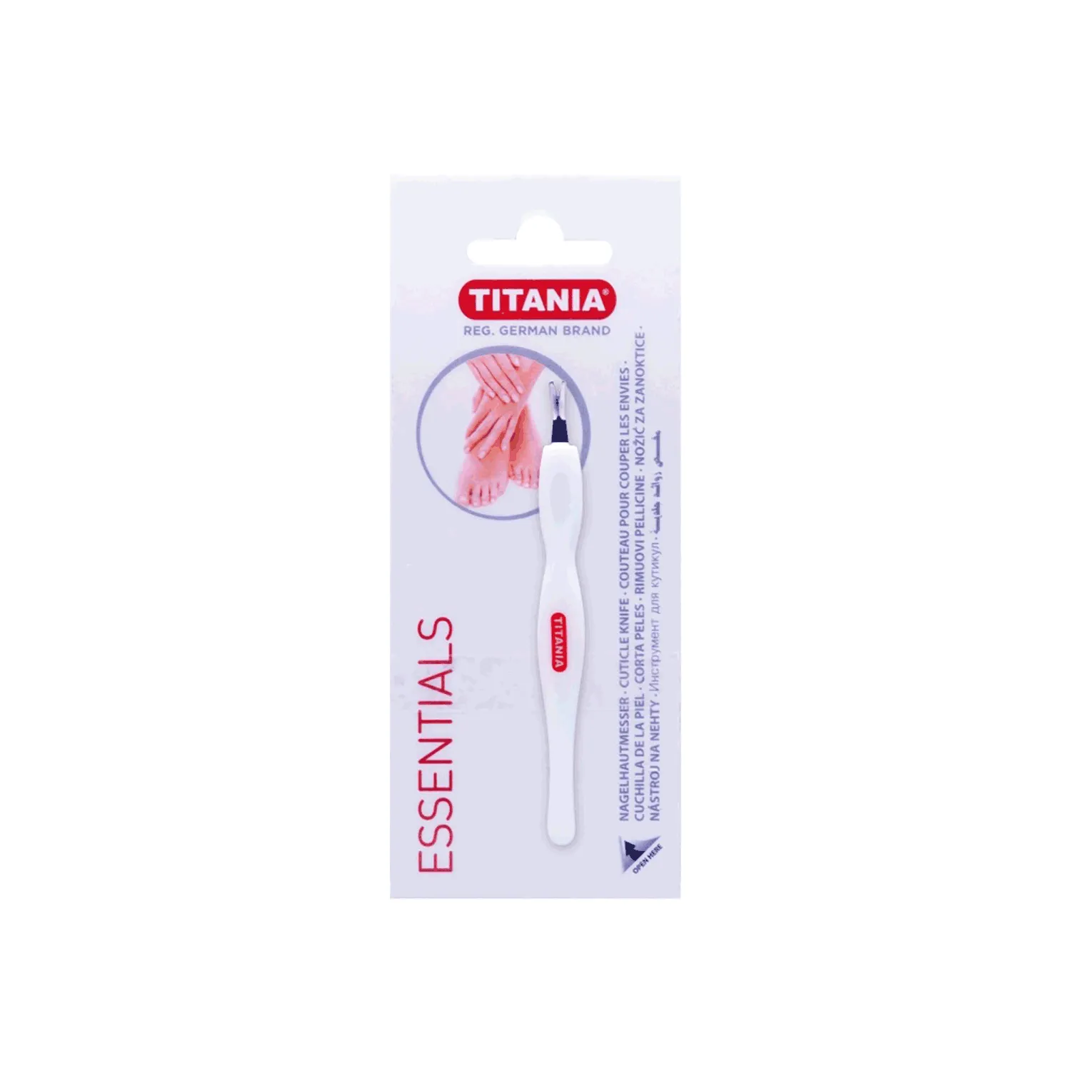 تيتانيا سكين أظافرلتنظيف الجلد الميت 1045