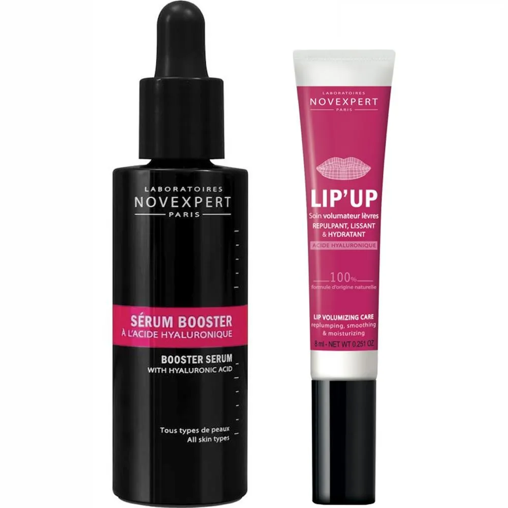 نوف اكسبيرت بوستر سيروم هيالورونيك اسيد 30مل + بلسم للشفاه