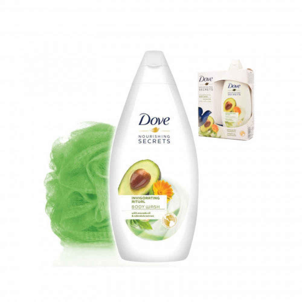 دوف سائل استحمام مرطب 250مل + لوفة