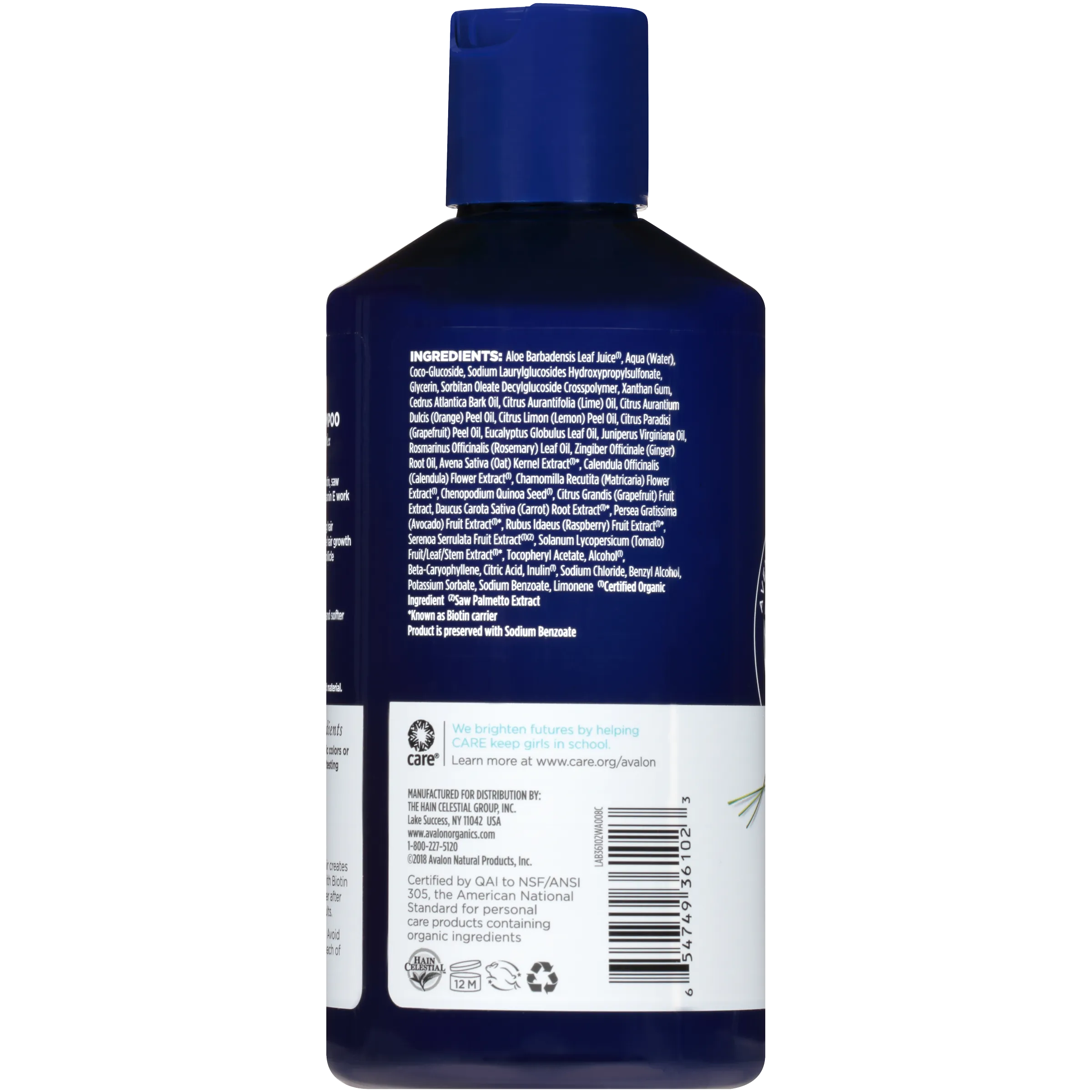 اڤالون أورجانيكس شامبو بالبيوتين وفيتامين ب 414مل