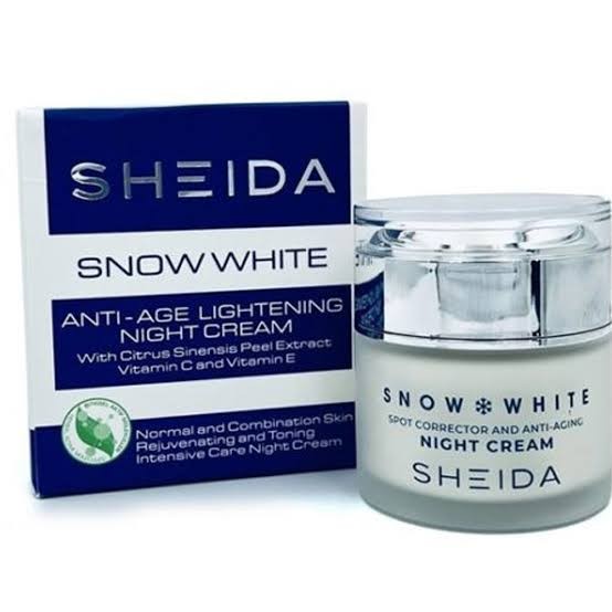 شايدا سنووايت كريم ليل مضاد للتجاعيد والتصبغات 50مل