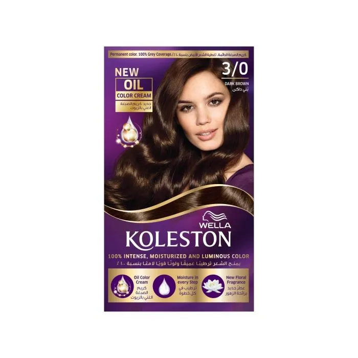 ويلا كوليستون عبوة كريم 3/0 صبغه الشعر بني غامق