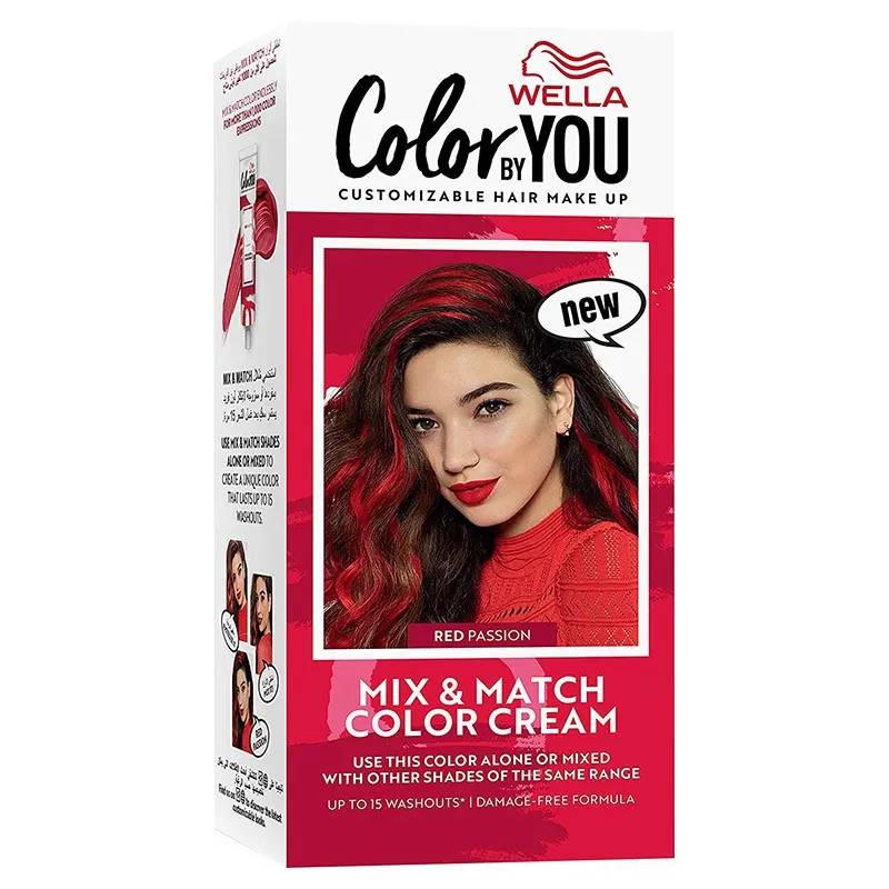 ويلا كولور باي يو ميكس اند ماتش كريم صبغة الشعر ريد باشون