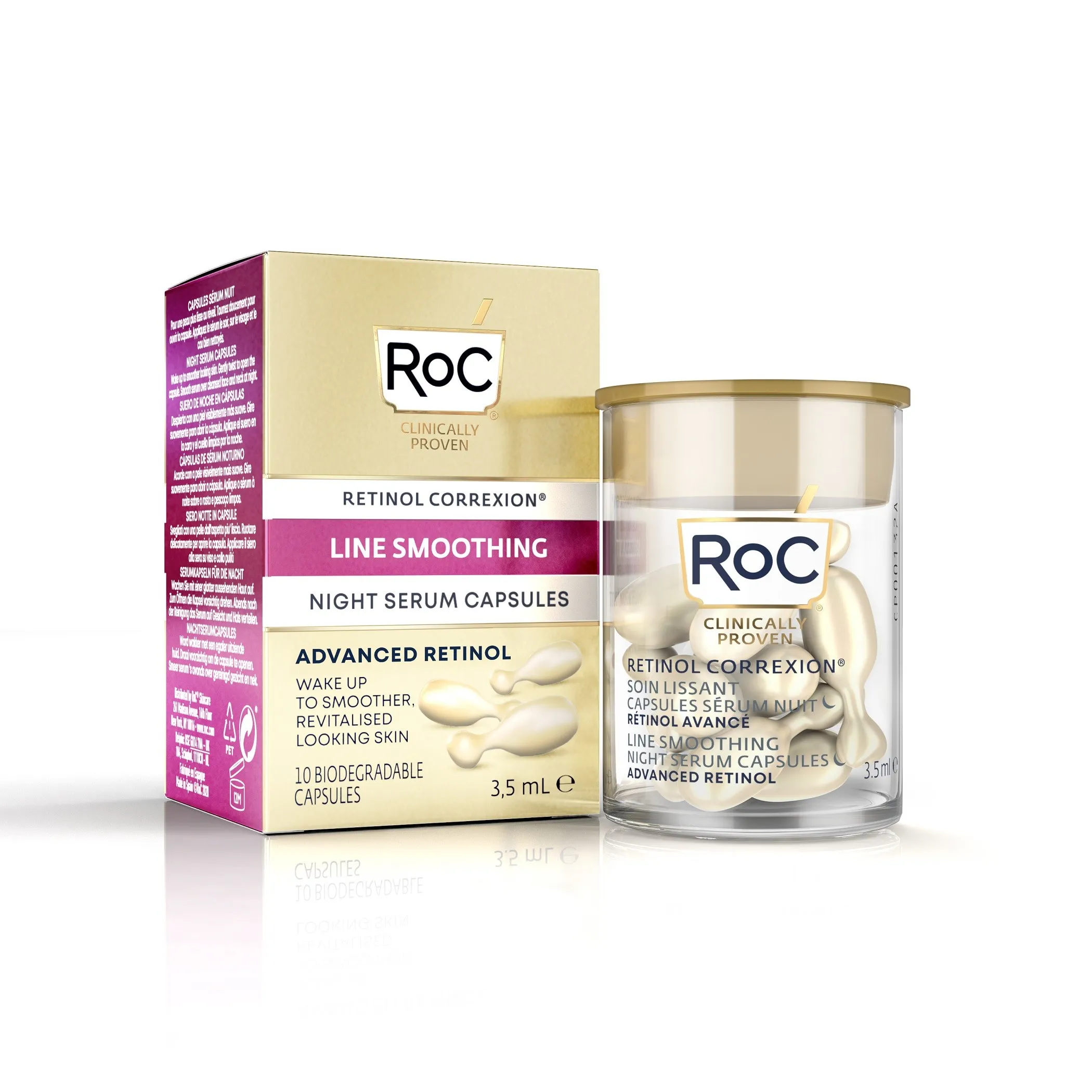 روك سيروم ليلي بالريتينول لإصلاح البشرة والخطوط الرفيعة 10كبسولة