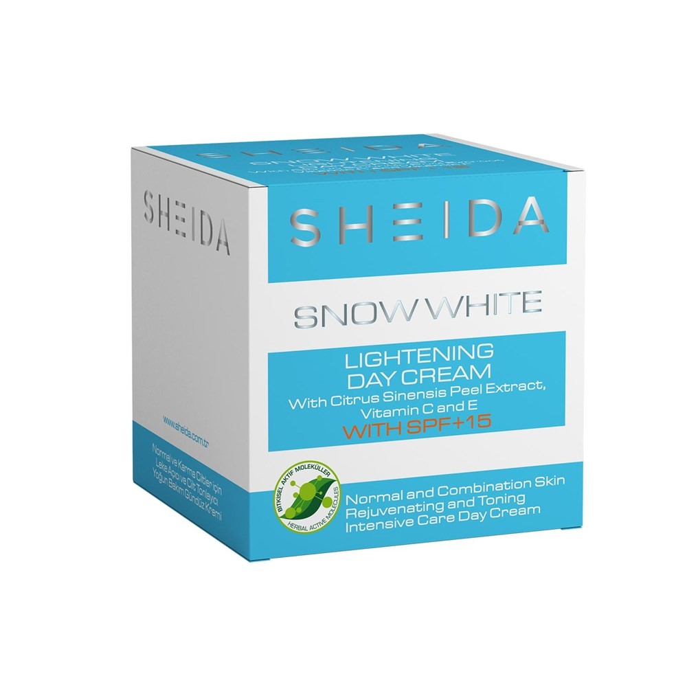 شايدا سنووايت كريم نهار لتفتيح البشرة بمعامل حماية +15 50مل