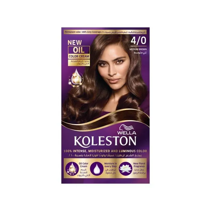 ويلا كوليستون عبوة 4/0 كريم صبغة شعر بني متوسط
