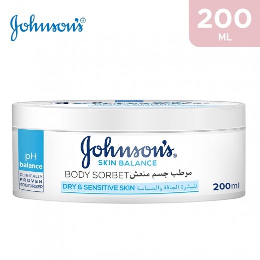 جونسون توازن البشرة مرطب للجسم منعش للبشرة الجافة والحساسة 200مل